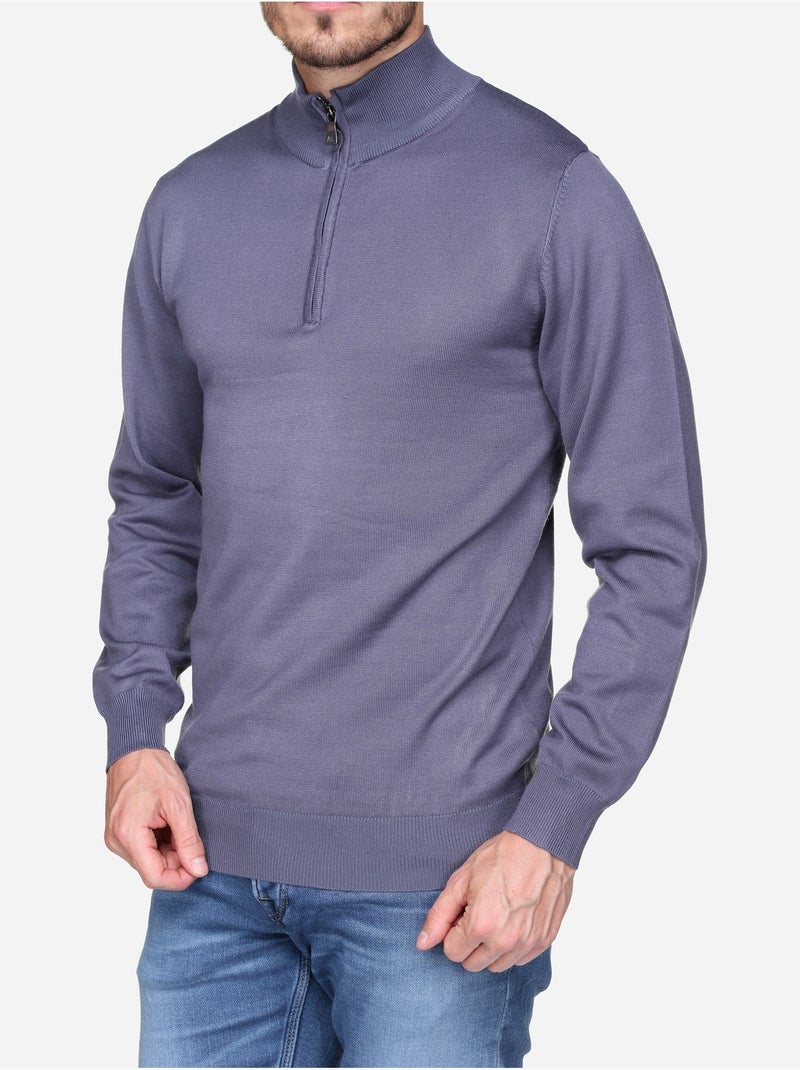 Maglione elegante con collo alla camionista - Frilivin Indaco - Kiabi