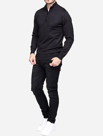 Maglione elegante con collo alla camionista - Frilivin