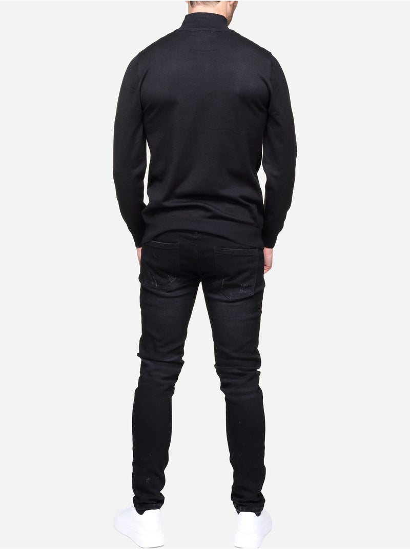 Maglione elegante con collo alla camionista - Frilivin Nero - Kiabi