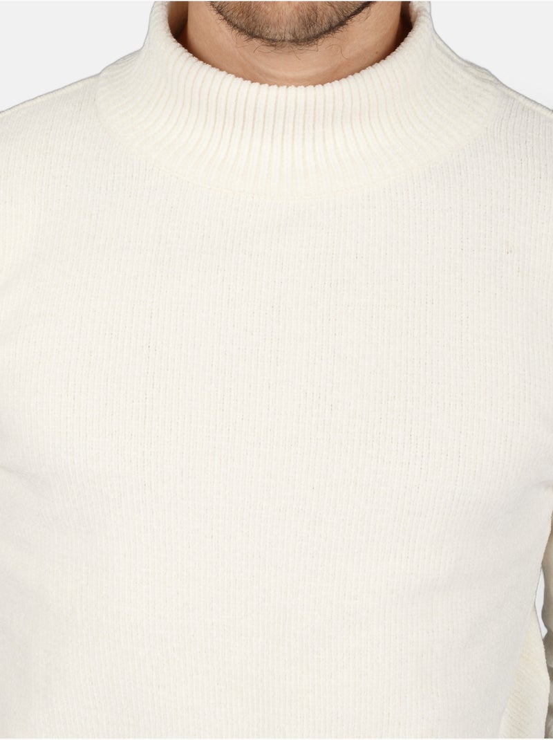 Maglione elegante con collo alto - Kenzarro Bianco - Kiabi
