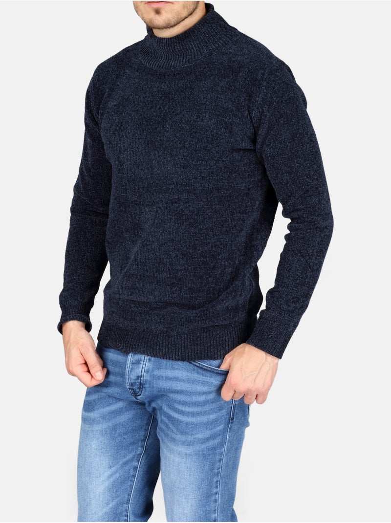 Maglione elegante con collo alto - Kenzarro Blu - Kiabi