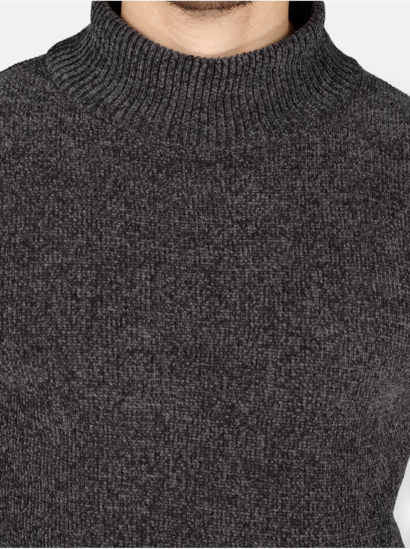 Maglione elegante con collo alto - Kenzarro Grigio scuro - Kiabi