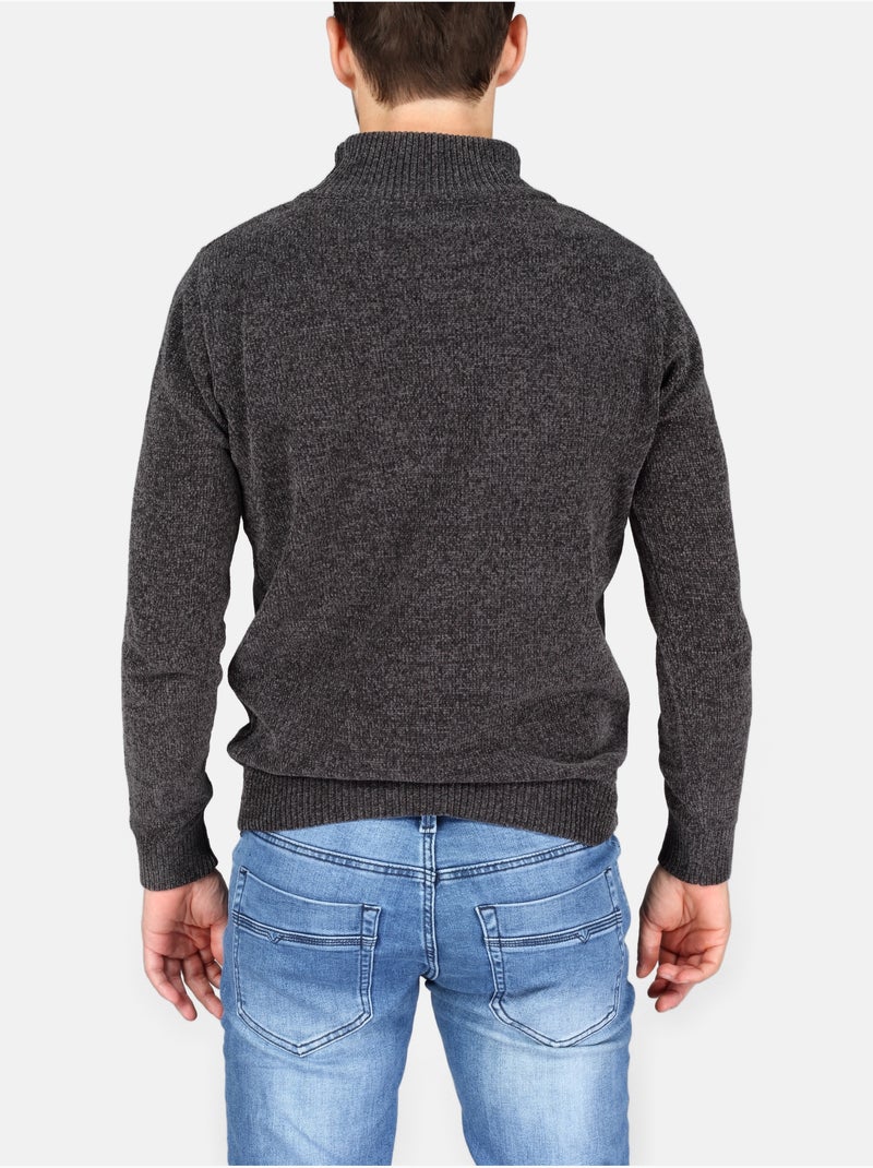 Maglione elegante con collo alto - Kenzarro Grigio scuro - Kiabi