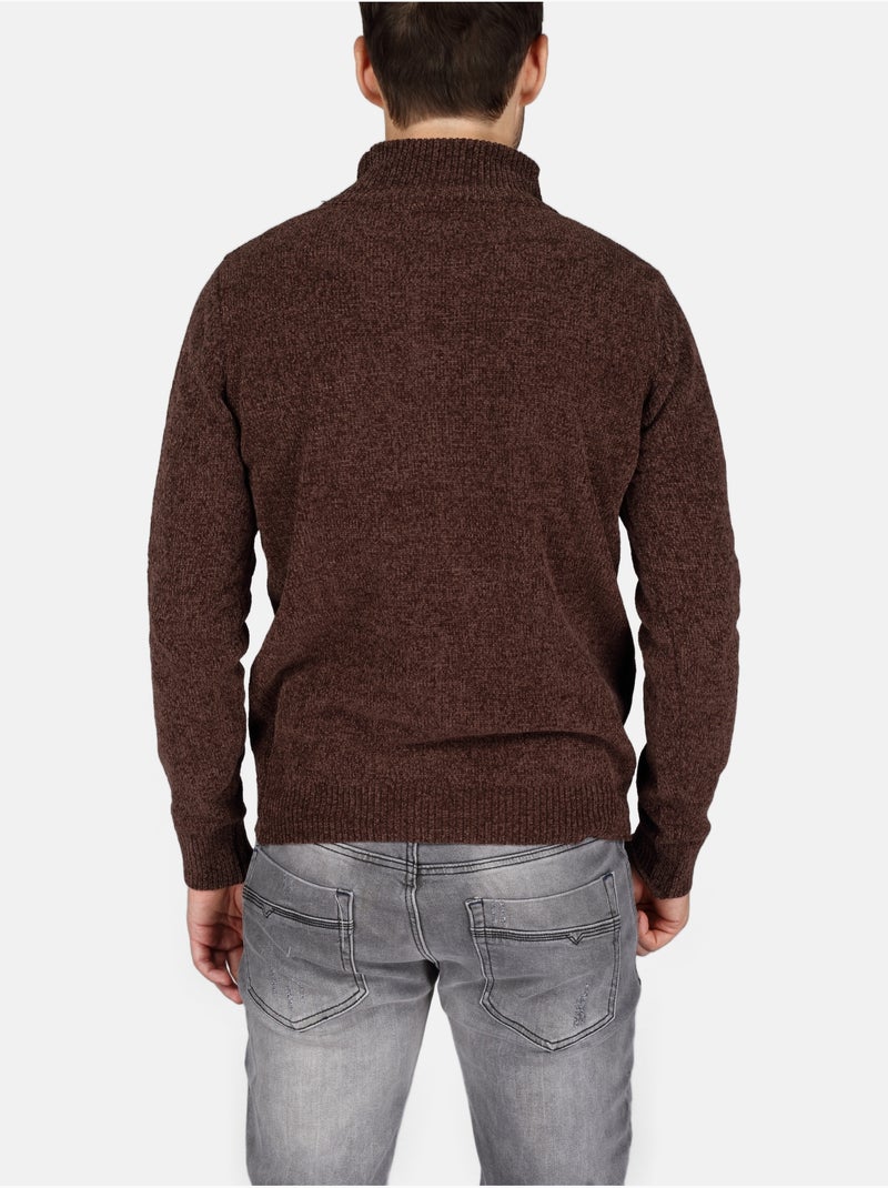 Maglione elegante con collo alto - Kenzarro Marrone - Kiabi