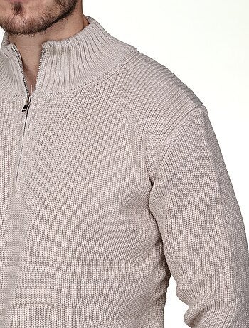 Maglione elegante con collo alto e cerniera - Kenzarro