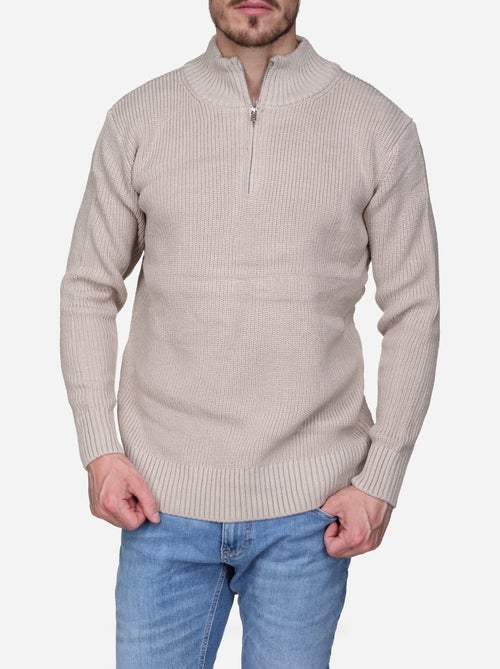 Maglione elegante con collo alto e cerniera - Kenzarro - Kiabi Maglione elegante con collo alto e cerniera - Kenzarro - Kiabi
