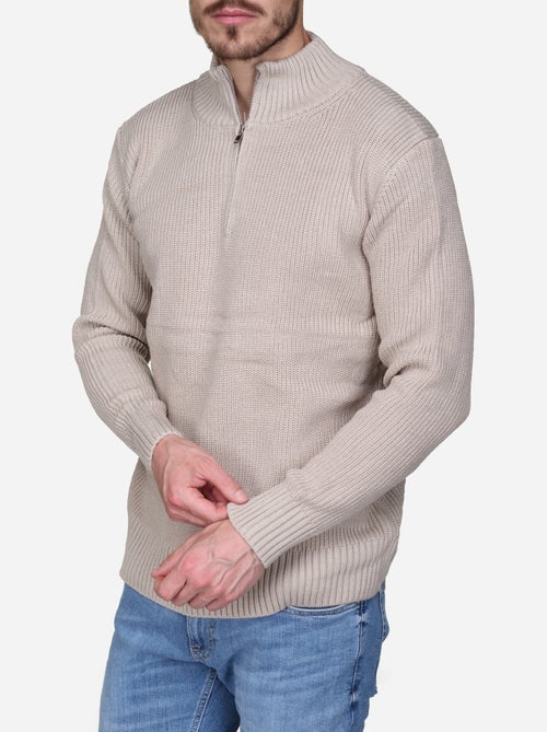 Maglione elegante con collo alto e cerniera - Kenzarro - Kiabi Maglione elegante con collo alto e cerniera - Kenzarro - Kiabi
