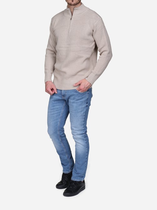 Maglione elegante con collo alto e cerniera - Kenzarro - Kiabi Maglione elegante con collo alto e cerniera - Kenzarro - Kiabi