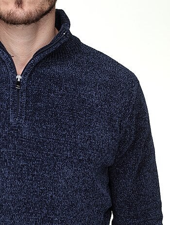 Maglione elegante con collo alto e cerniera - Kenzarro