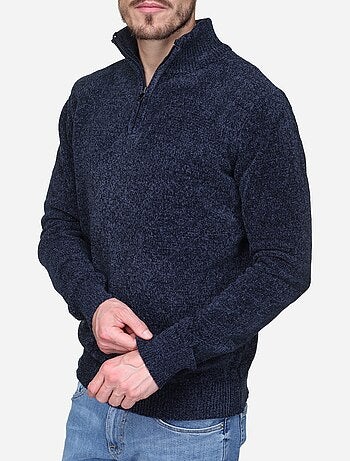 Maglione elegante con collo alto e cerniera - Kenzarro