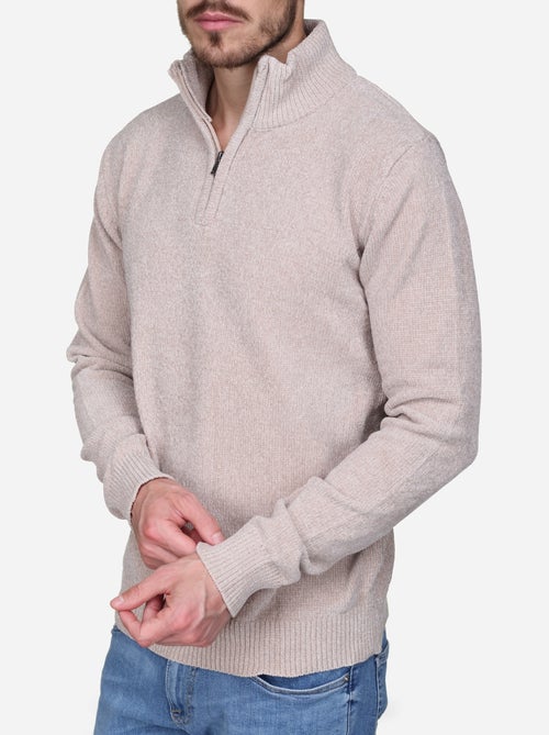 Maglione elegante con collo alto e cerniera - Kenzarro - Kiabi Maglione elegante con collo alto e cerniera - Kenzarro - Kiabi