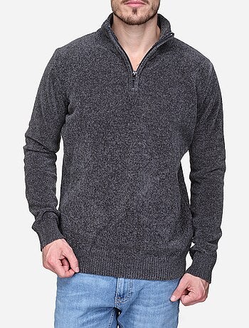 Maglione elegante con collo alto e cerniera - Kenzarro