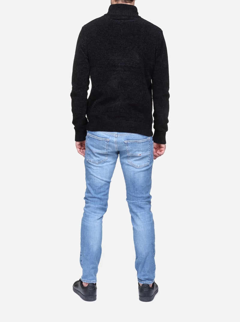 Maglione elegante con collo alto e cerniera - Kenzarro Nero - Kiabi
