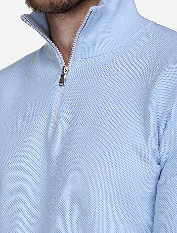 Maglione elegante con collo alto e cerniera - Yves Enzo
