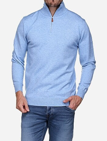 Maglione elegante con collo alto e cerniera - Yves Enzo