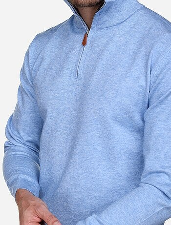 Maglione elegante con collo alto e cerniera - Yves Enzo