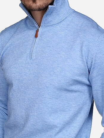 Maglione elegante con collo alto e cerniera - Yves Enzo
