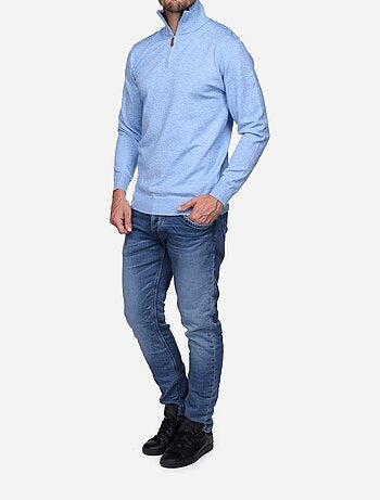 Maglione elegante con collo alto e cerniera - Yves Enzo