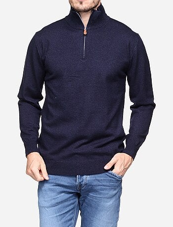 Maglione elegante con collo alto e cerniera - Yves Enzo