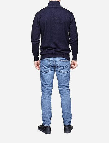 Maglione elegante con collo alto e cerniera - Yves Enzo