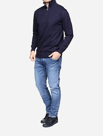 Maglione elegante con collo alto e cerniera - Yves Enzo