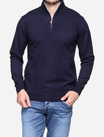 Maglione elegante con collo alto e cerniera - Yves Enzo