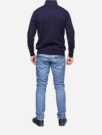 Maglione elegante con collo alto e cerniera - Yves Enzo