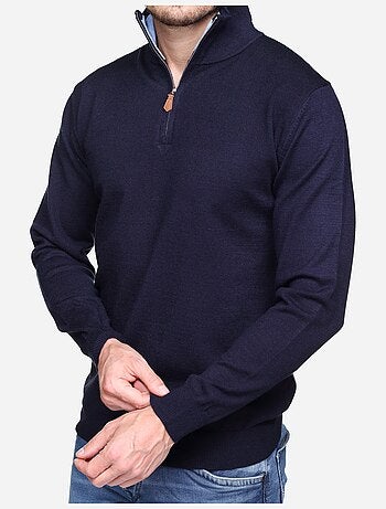 Maglione elegante con collo alto e cerniera - Yves Enzo