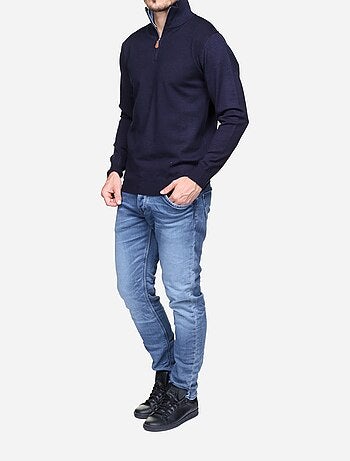 Maglione elegante con collo alto e cerniera - Yves Enzo