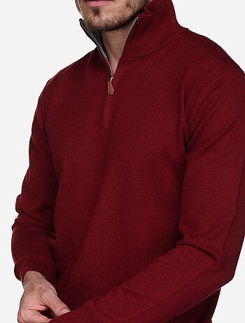Maglione elegante con collo alto e cerniera - Yves Enzo