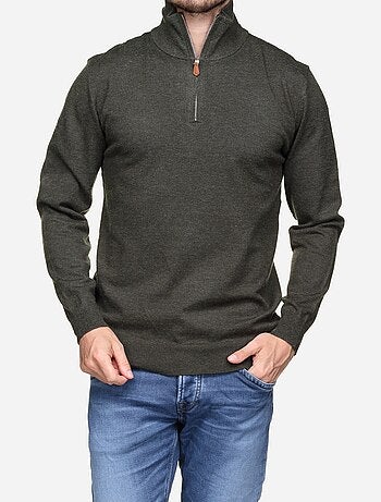 Maglione elegante con collo alto e cerniera - Yves Enzo