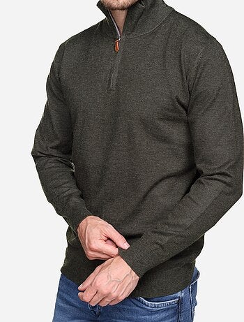 Maglione elegante con collo alto e cerniera - Yves Enzo