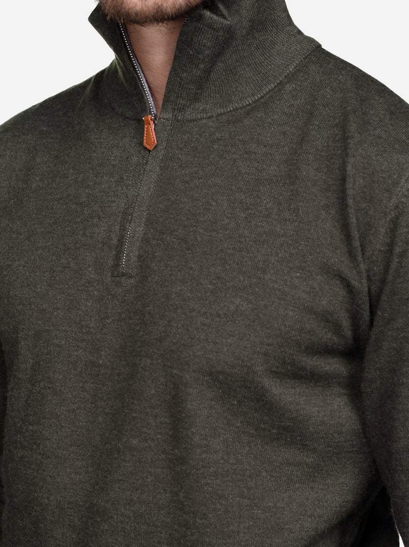 Maglione elegante con collo alto e cerniera - Yves Enzo Cachi - Kiabi
