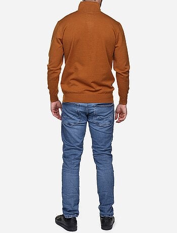 Maglione elegante con collo alto e cerniera - Yves Enzo