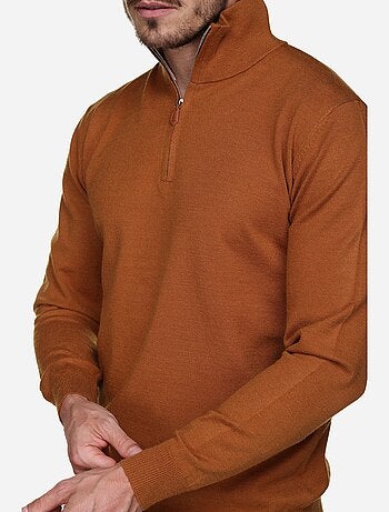 Maglione elegante con collo alto e cerniera - Yves Enzo
