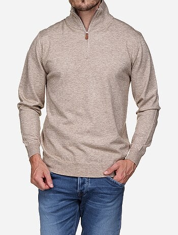 Maglione elegante con collo alto e cerniera - Yves Enzo