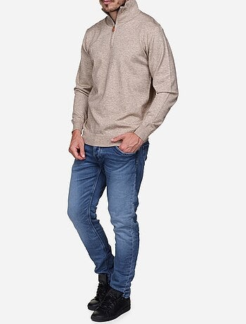 Maglione elegante con collo alto e cerniera - Yves Enzo