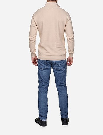 Maglione elegante con collo alto e cerniera - Yves Enzo