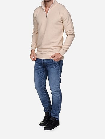 Maglione elegante con collo alto e cerniera - Yves Enzo