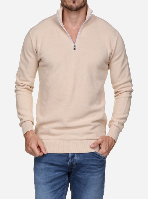 Maglione elegante con collo alto e cerniera - yves enzo - Kiabi Maglione elegante con collo alto e cerniera - yves enzo - Kiabi