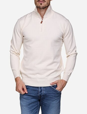 Maglione elegante con collo alto e cerniera - Yves Enzo