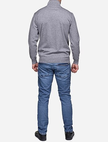 Maglione elegante con collo alto e cerniera - Yves Enzo