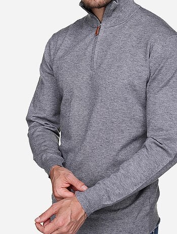 Maglione elegante con collo alto e cerniera - Yves Enzo
