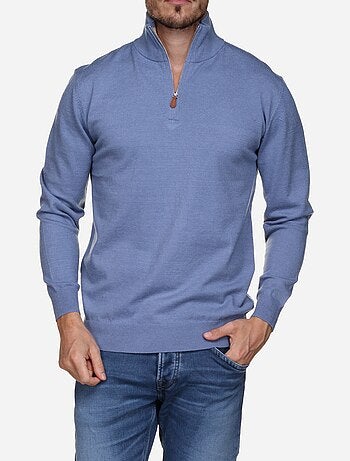 Maglione elegante con collo alto e cerniera - Yves Enzo