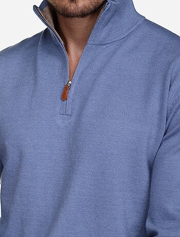 Maglione elegante con collo alto e cerniera - Yves Enzo