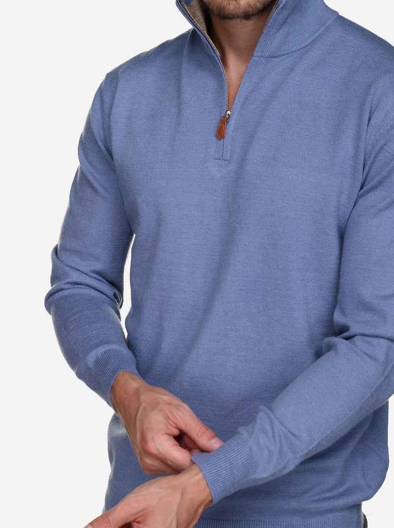 Maglione elegante con collo alto e cerniera - Yves Enzo Indaco - Kiabi