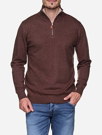 Maglione elegante con collo alto e cerniera - Yves Enzo