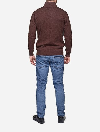 Maglione elegante con collo alto e cerniera - Yves Enzo