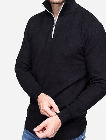 Maglione elegante con collo alto e cerniera - Yves Enzo