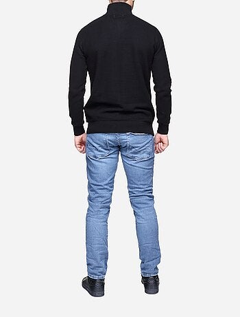 Maglione elegante con collo alto e cerniera - Yves Enzo